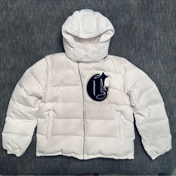 corvidae white puffer jacket